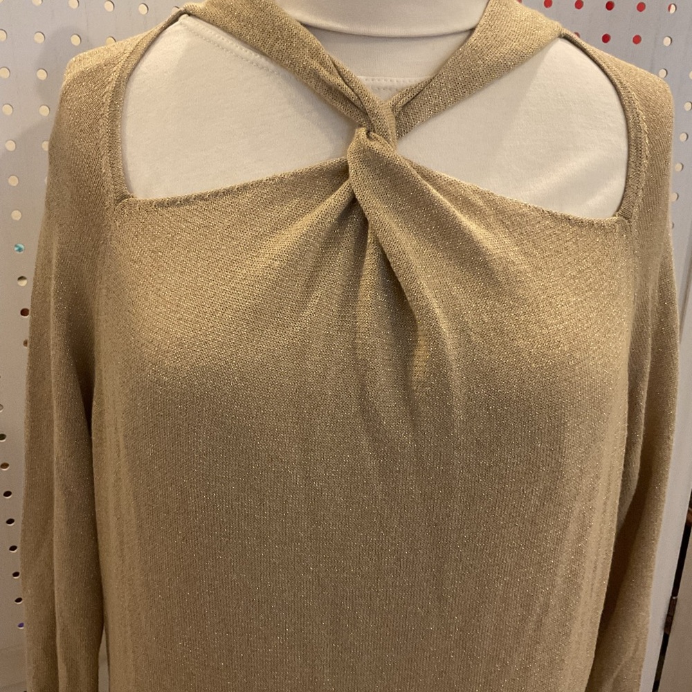 Michael Kors Gold Long Sleeve Dress - Picture 2 of 5